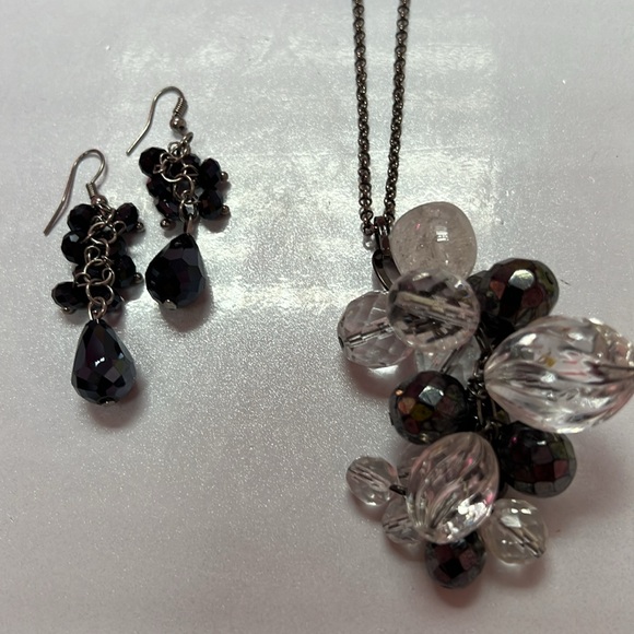 🖤WHITE HOUSE BLACK MARKET JEWELRY - NECKLACE & MATCHING EARRINGS - SPARKLES!💎 - Picture 11 of 14